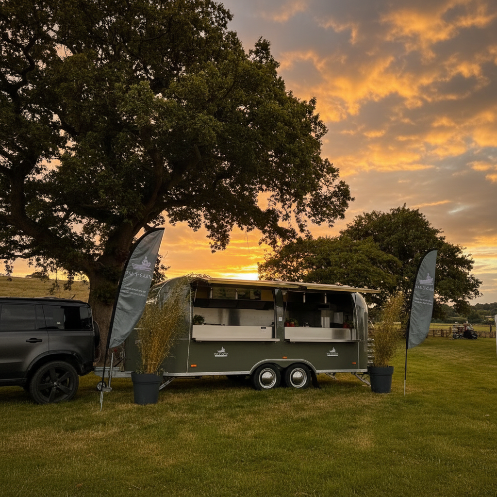 Tal-y-Cafn food truck catering in the Welsh countryside